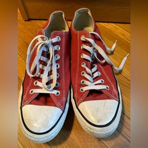Converse Red Lowtop Sneakers
